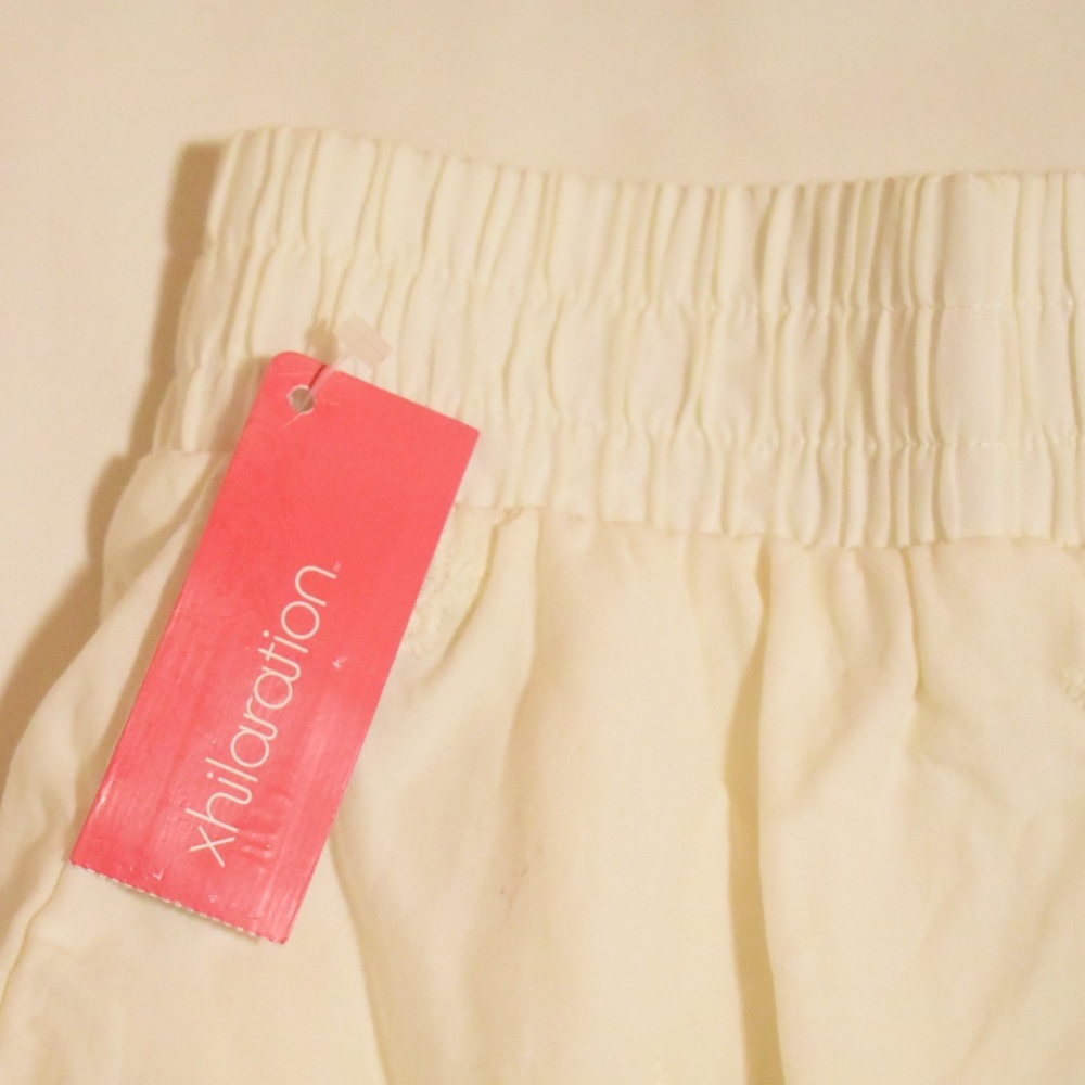 Off white lace shorts
